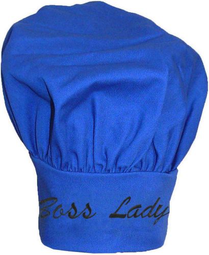 Boss Lady Chef Hat Adjust Work Monogram Pink Maroon Bright &amp; Royal Blue Avail