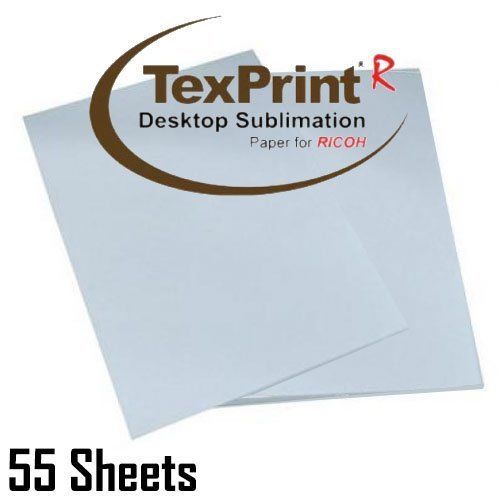 Texprint-r 8.5&#034; X 11&#034; Sublimation Paper for Ricoh Printers pack of 55 Sheets -