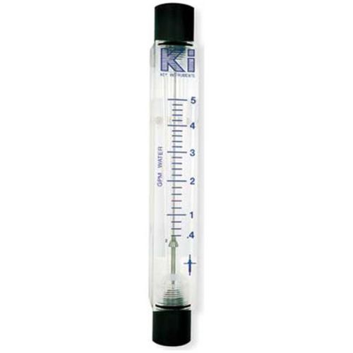 Key instruments acrylic block water flowmeter, ki 2 to 20 gpm # fr5l58pi for sale