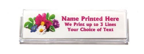 Flowers Multi Custom Name Tag Badge ID Pin Magnet for Florists Nursery Staff