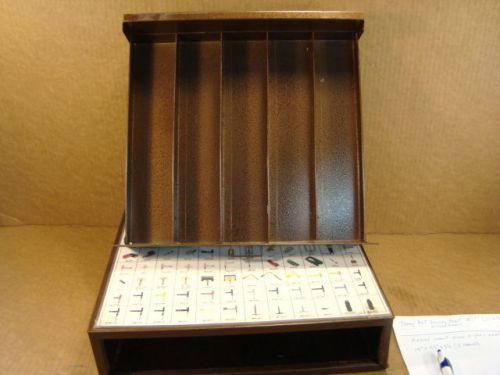 Vintage Record Store Phonograph Needle Sales Display Metal Storage Cabinet