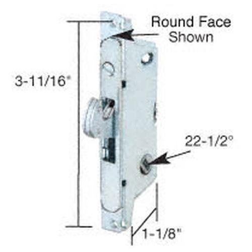 1/2&#034; Wide Round End Face Plate Mortise Lock for Adams Rite Doors and a 22-1/2