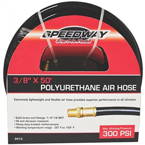 3/8x50&#039; pu air hose 300psi north american tool garden hose 9413 093184094132 for sale