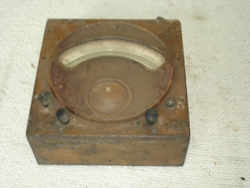 Vintage antique rca test gauge milliamperes dc wood case made in usa ! nr for sale