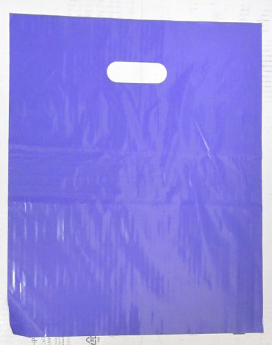 100 12&#034; x 15&#034; PURPLE  GLOSSY Low-Density Plastic Merchandise Bags