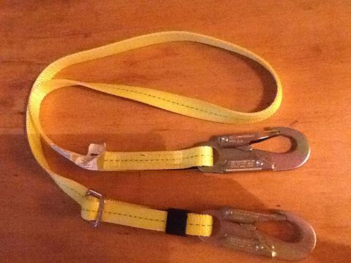 1 new 6 &#039; protecta postioning  lanyard with 2 locking snap fasteners nylon wed for sale