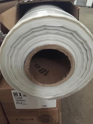 Roll of 100 Plastic Industrial Clear Bag Drum Liners 99 x 52