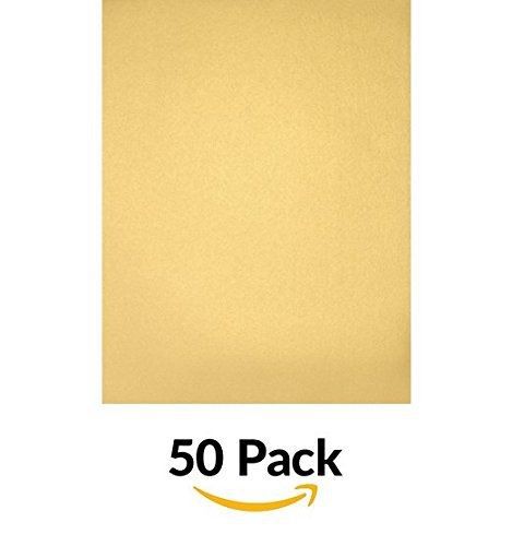 8 1/2 x 11 Cardstock - Gold Metallic (50 Qty.)