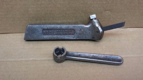 ARMSTRONG No.2-L TOOL BIT TOOL HOLDER South Bend Logan, Wrench &amp; 3/8&#034; tool bit
