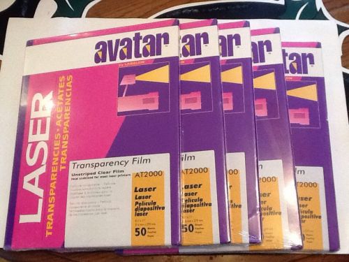 5 Packs Of Avatar Laser Transparency Film At2000 Brand New - 250 Sheets Total