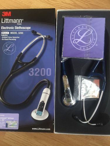 3M Littmann Model 3200 Electronic Stethoscope With Stethassist Software Blue