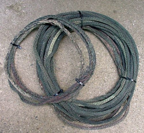 2 Rolls of Copper Lightening Rod Grounding Braided Cable 7&#039; &amp; 44&#034;