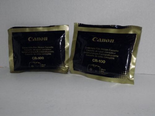 2 Packs Canon Correctable Film Ribbon Cassettes CR-100 Black New Sealed