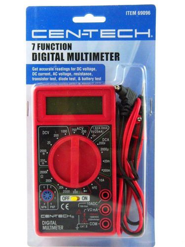 NEW CEN-TECH 7 Function Digital Multimeter / Tester