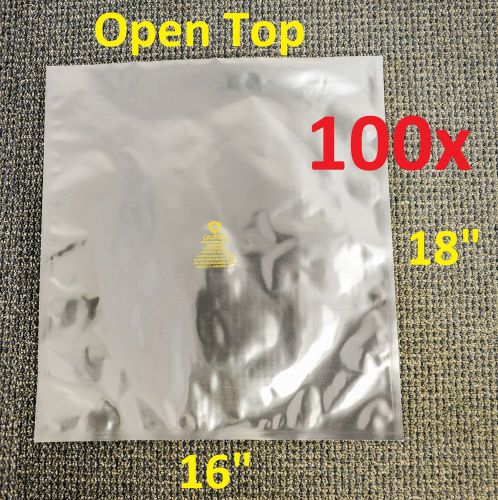 100 16x18&#034; esd dri-shield moisture barrier bag for esd/rfi/emi protection, 6mils for sale