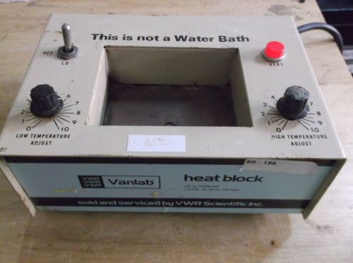 VWR Vanlab 13259-005 Heat Block    dry bath NO BLOCK