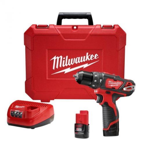 M12 3/8&#034; hammer drill/driver kit milwaukee cordless impact driver 2408-22 for sale