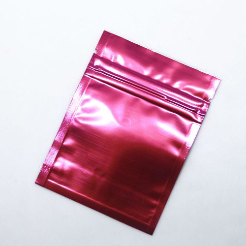 8.5x13cm Flat Pink Mylar Zip Lock Bags Food Safe Aluminum Foil Pouch Smell Proof