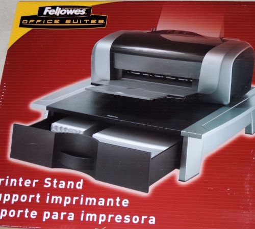 Fellowes CRC 80326 Office Suites Printer Stand, 21.8&#034;x18.1&#034;x5.3&#034;, Black/Silver