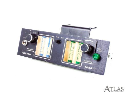Porter MXR-1 Dental Cabinet-Mount Flowmeter for Nitrous Oxide Patient Sedation