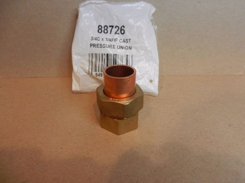 3/4&#034; copper  to x 3/4&#034; fip threaded cast pressure union hot cold water fitting for sale