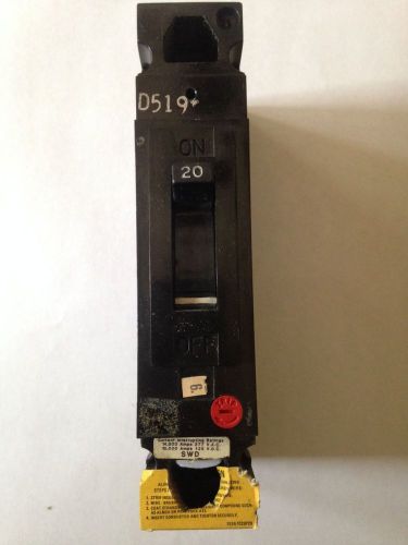 General electric circuit breaker  model# ted113020  in good shape 277v 20a 1 pol for sale