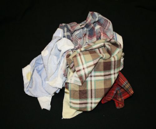 FLANNEL COTTON SOONER WIPING RAGS LOW LINT #265 50 POUNDS FREE SHIP