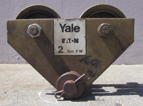 Yale eaton 2 ton trolley for chain hoist i beam for sale