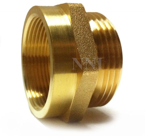Nni fire hose/hydrant hex adapter 1-1/2&#034; female npt x 1-1/2&#034; male nst - nh for sale