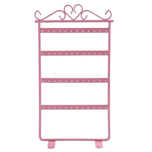 Earrings Ear Studs Display Stand Holder Hanging Organizer for 24 Pairs Pink