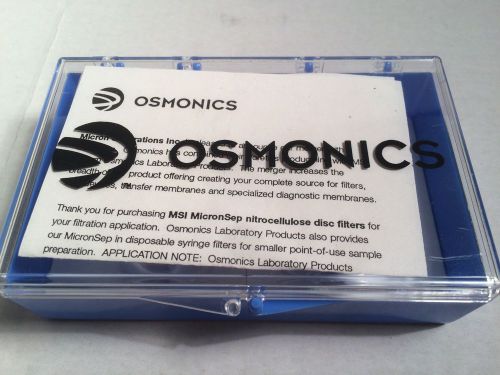 Osmonic MSI Micronsep Nitrocellulose 0.8 Micron 25mm White Plain Discs