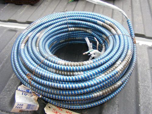 Afc mc 10/2 metal clad cable 250&#039; flex steel 1707b42t01 bn,gy,gn unused for sale