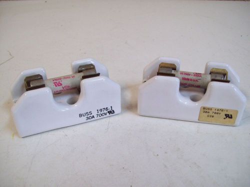 BUSS 1976-1 CERAMIC FUSE HOLDER 30A 700V - LOT OF 2 - USED - FREE SHIPPING