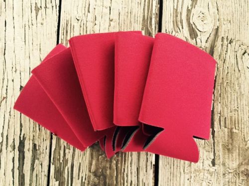 25 blank RED Koozies For heat transfer Vinyl MADE IN THE USA