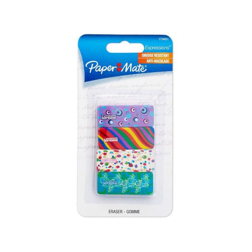 Paper Mate Expressions Decorated Erasers 4 Erasers (1734931)