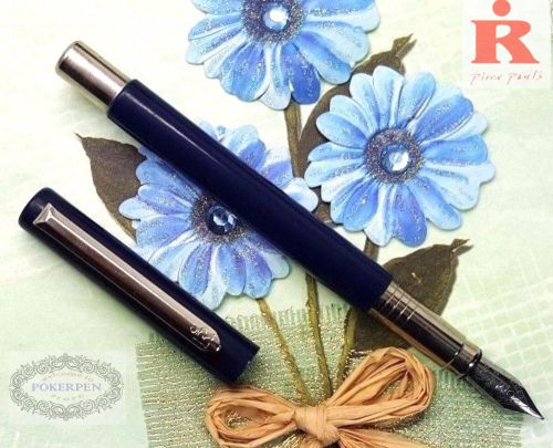 Pirre Paul&#039;s F 101 Fountain Penblue black F nib 5pcs poky cartridges BLUE ink