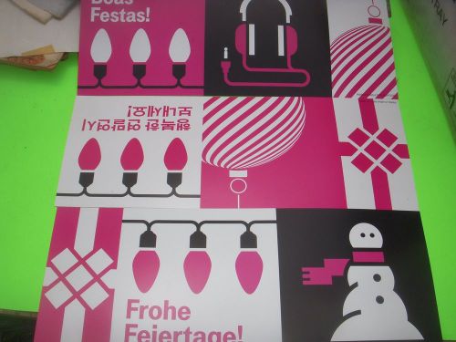 signs 3 new vinyl signs Merry Christmas Portuguese Korean German snowman
