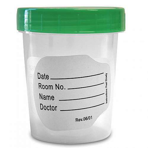 Amsure urine specimen container...sterile...4 ounces...sealed case of 100 for sale