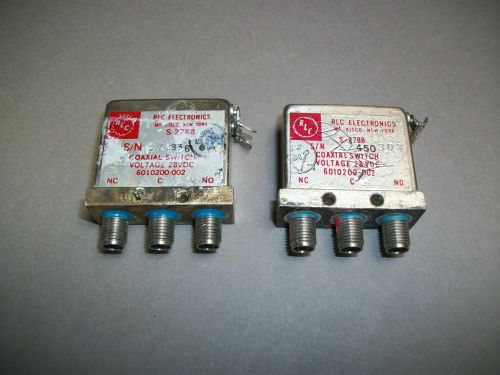 Lot of 2 RLC Electronics S-2788 Coaxial Switch 28VDC - USED