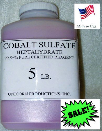 Cobalt Sulfate-Heptahydrate 99.5+% Reagent- Certified- 5 Lbs