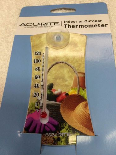 Thermometer, Indoor or Outdoor, 0 to 120F ACU-RITE Suction Cup Window Mount