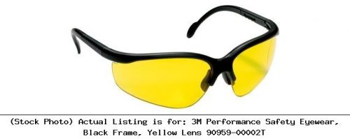 3M Performance Safety Eyewear, Black Frame, Yellow Lens 90959-00002T