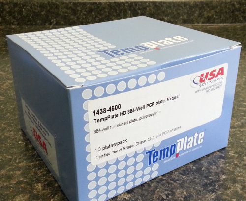 New Box of 10 TempPlate 384-well PCR plate, A24 &amp;P24 notches,natural 1438-4600
