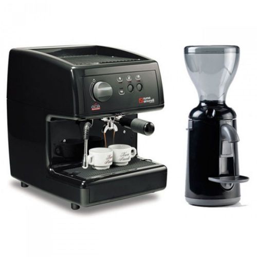 Nuova Simonelli OSCAR Coffee Espresso Machine &amp; Grinta Grinder Black Set 220V