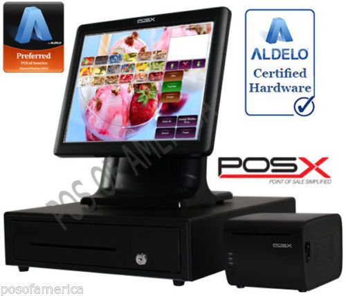 Aldelo pro pos-x ice-cream yogurt restaurant all-in-one complete pos system for sale