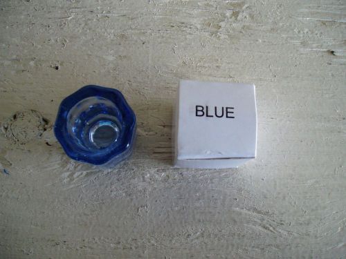 GLASS DAPPEN DISH - BLUE ACRYLIC LIQUID HOLDER - DENTAL