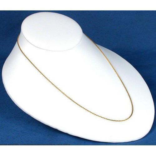 Necklace Bust White Faux Leather Jewelry Display