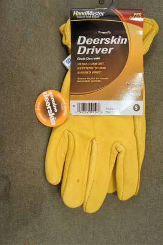 HandMaster pro grade Dearskin driver/work gloves size small. Shirred wrist.