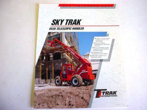 Sky Trak 6036 Telescopic Handler Forklift, 1995, 2 Pages, Brochure             #
