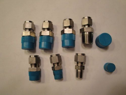 Swaglok fitting couplings 7 pieces 316 S.S.